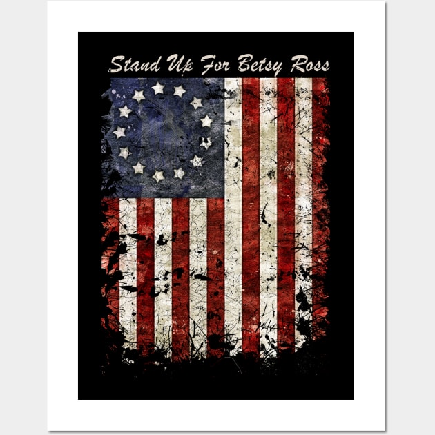 Betsy Ross Wall Art by Trapezoid